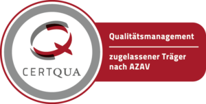 Logo: Certqua Qualitätsmanagement – Zugelassener Träger nach AZAV